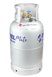 Alugas TRAVEL Mate - 11kg (25 Litres) Refillable Alu Gas Cylinder