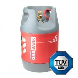GasBank SINGLE 7.5 kg - LPG Refillable bottle – DIN (G12 KLF) Inlet/Outlet